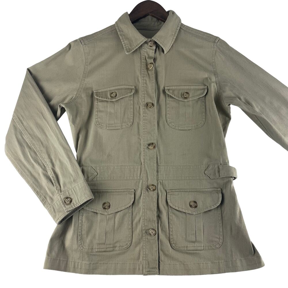 Isabella Bird Field Jacket Women’s SM Tan Pockets Canvas GUC💗